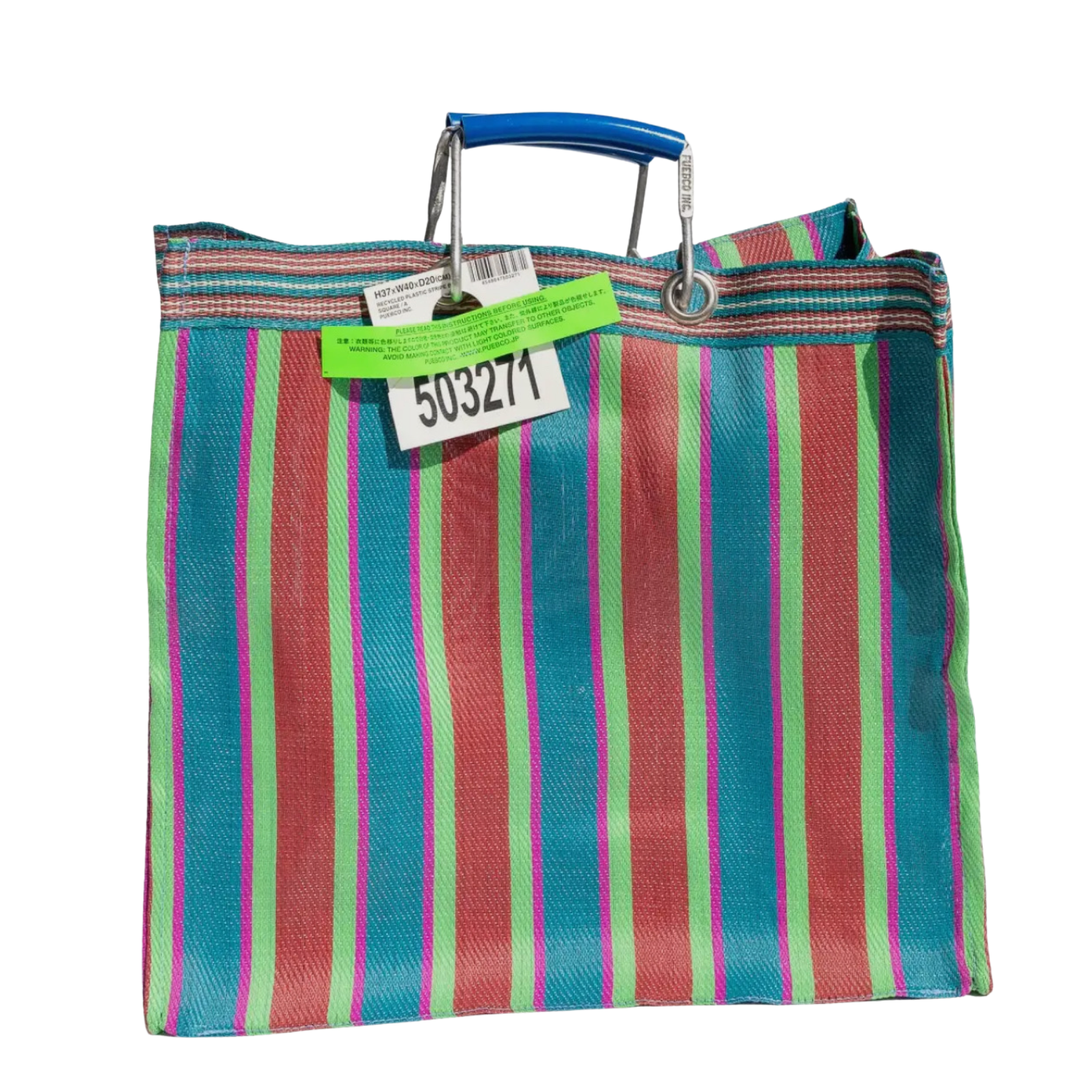 Rect: Recycled Plastic Stripe Bag