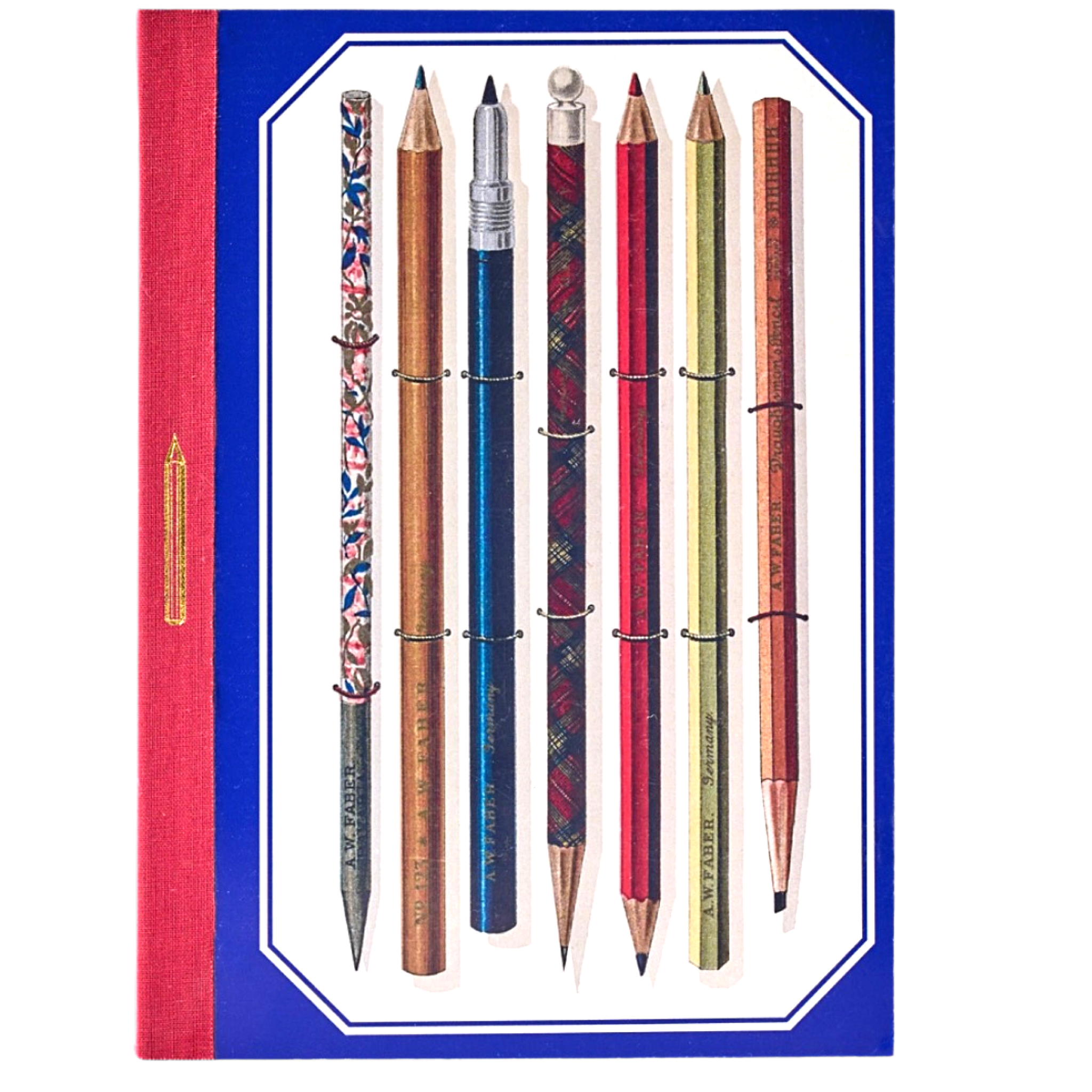 Vintage Pencils -Lay Flat Journal - A5