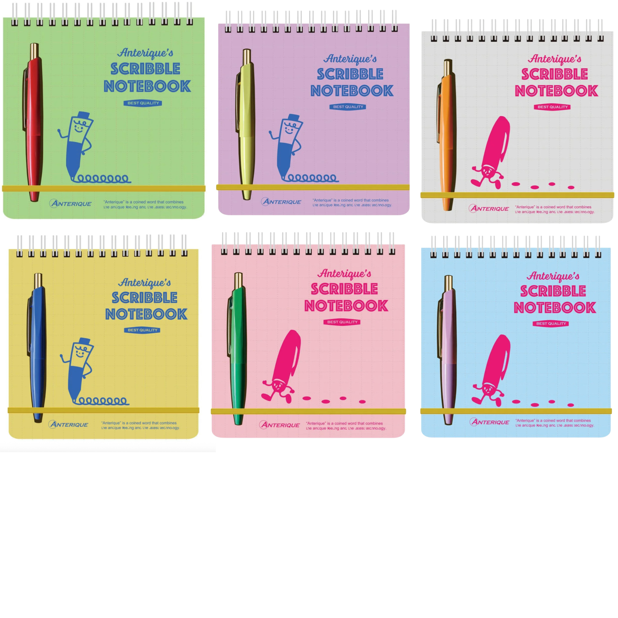 mini pen scribble note set (+colors)