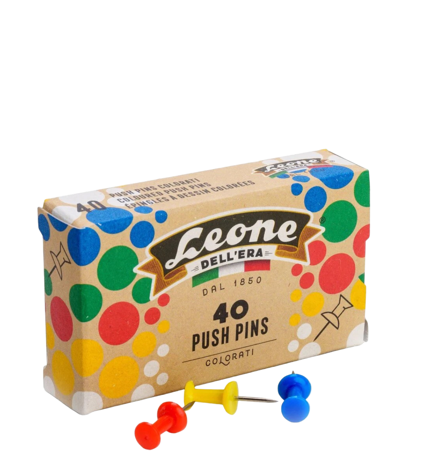 cartographic pushpins- 40 ct. asst colors