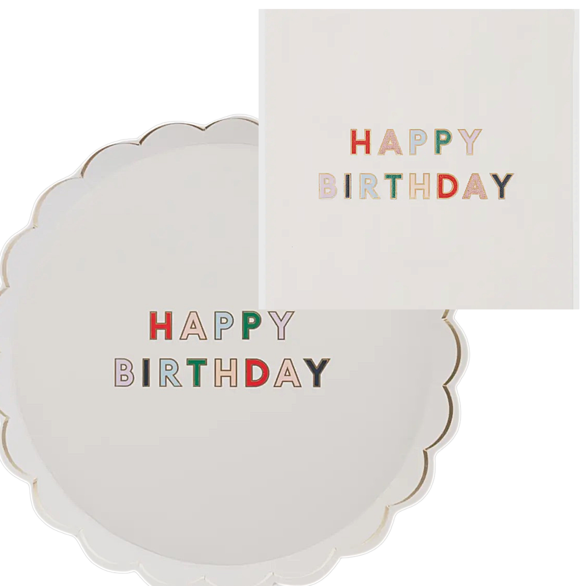 Happy Birthday-paper plates/napkins