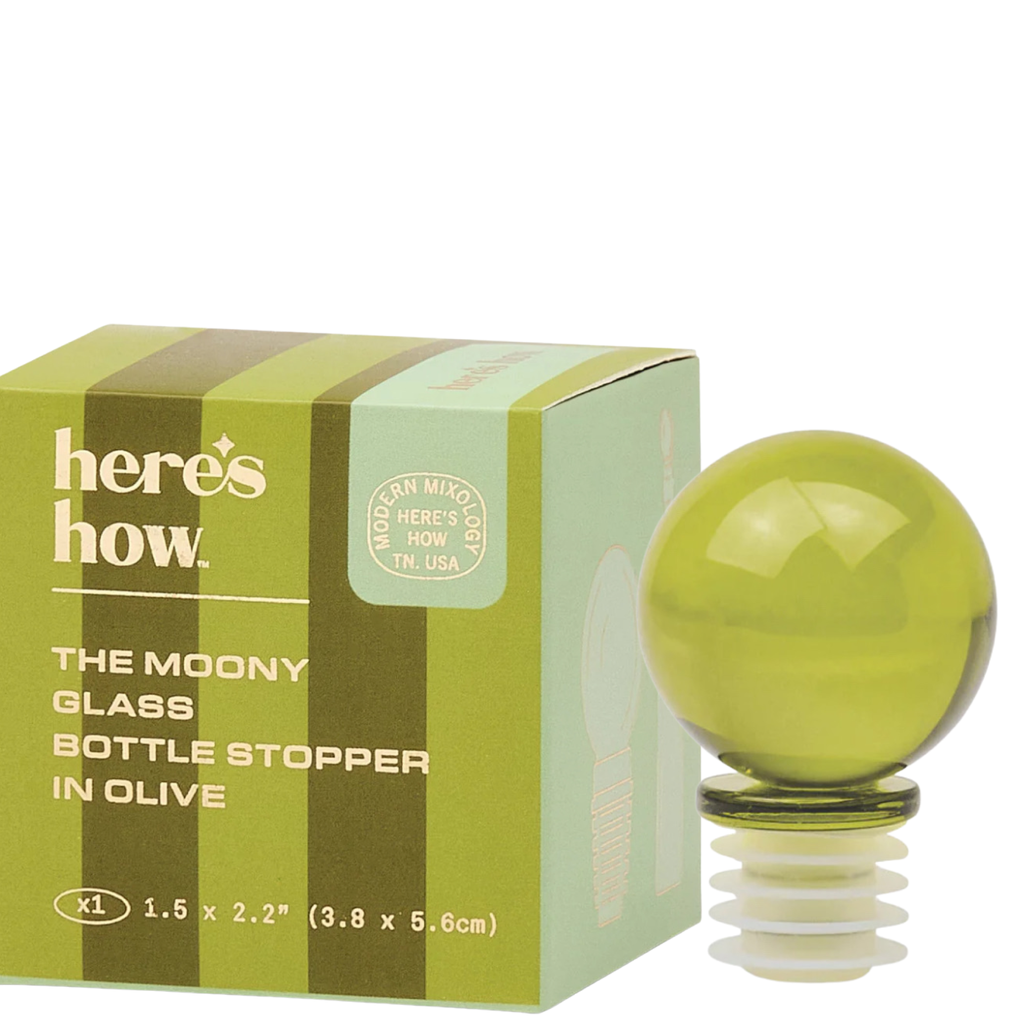 olive: Moony Glass Bottle Stopper
