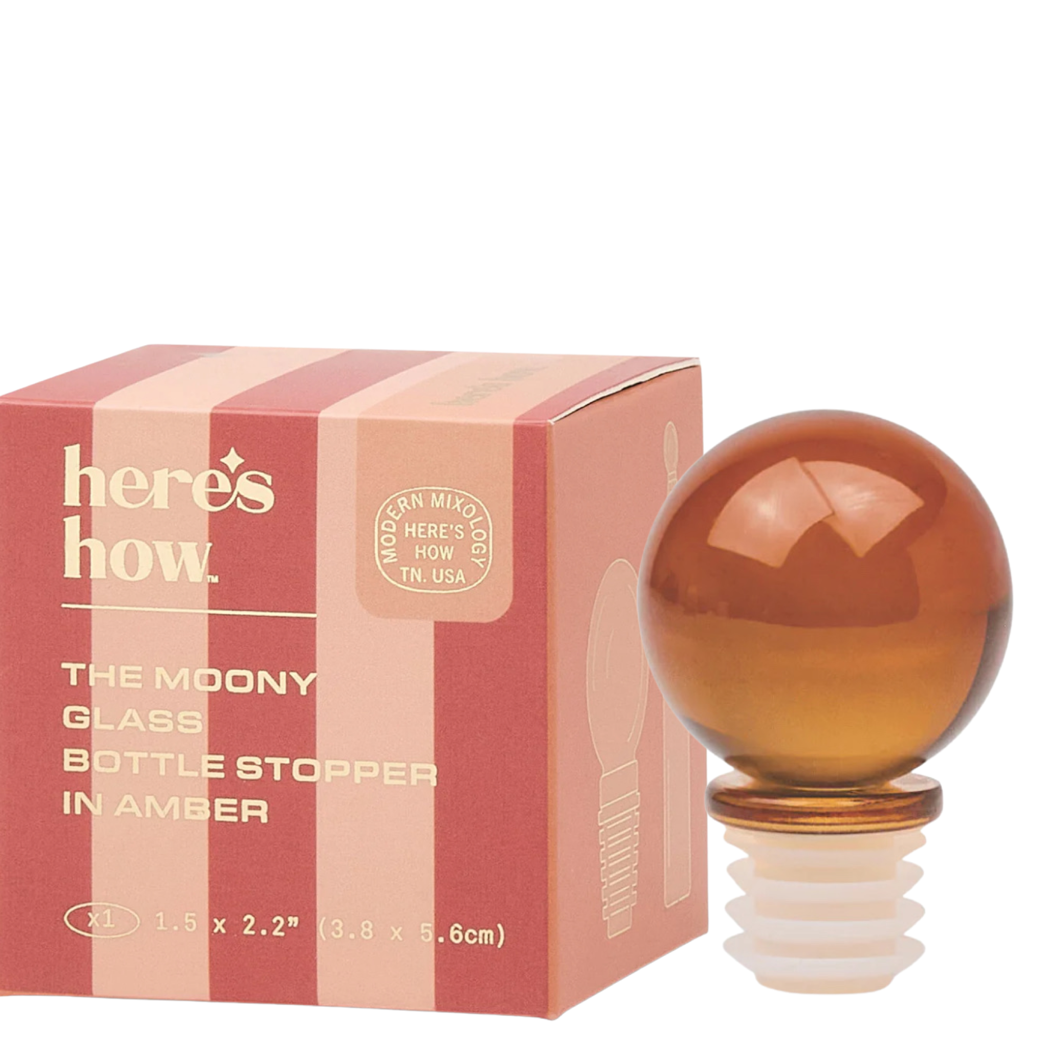 amber: Moony Glass Bottle Stopper