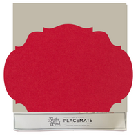 red: French Frame Die Cut Placemat Sheets Placemat