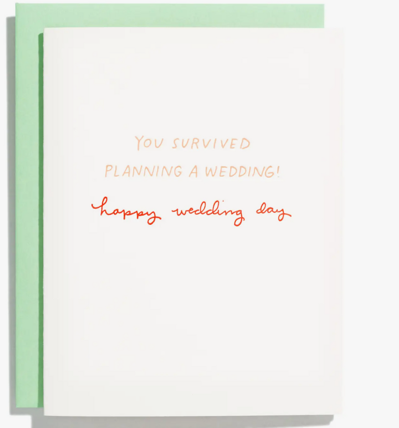 you survived wedding panning card