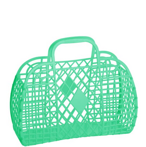 green: large retro basket {Sun Jellies}