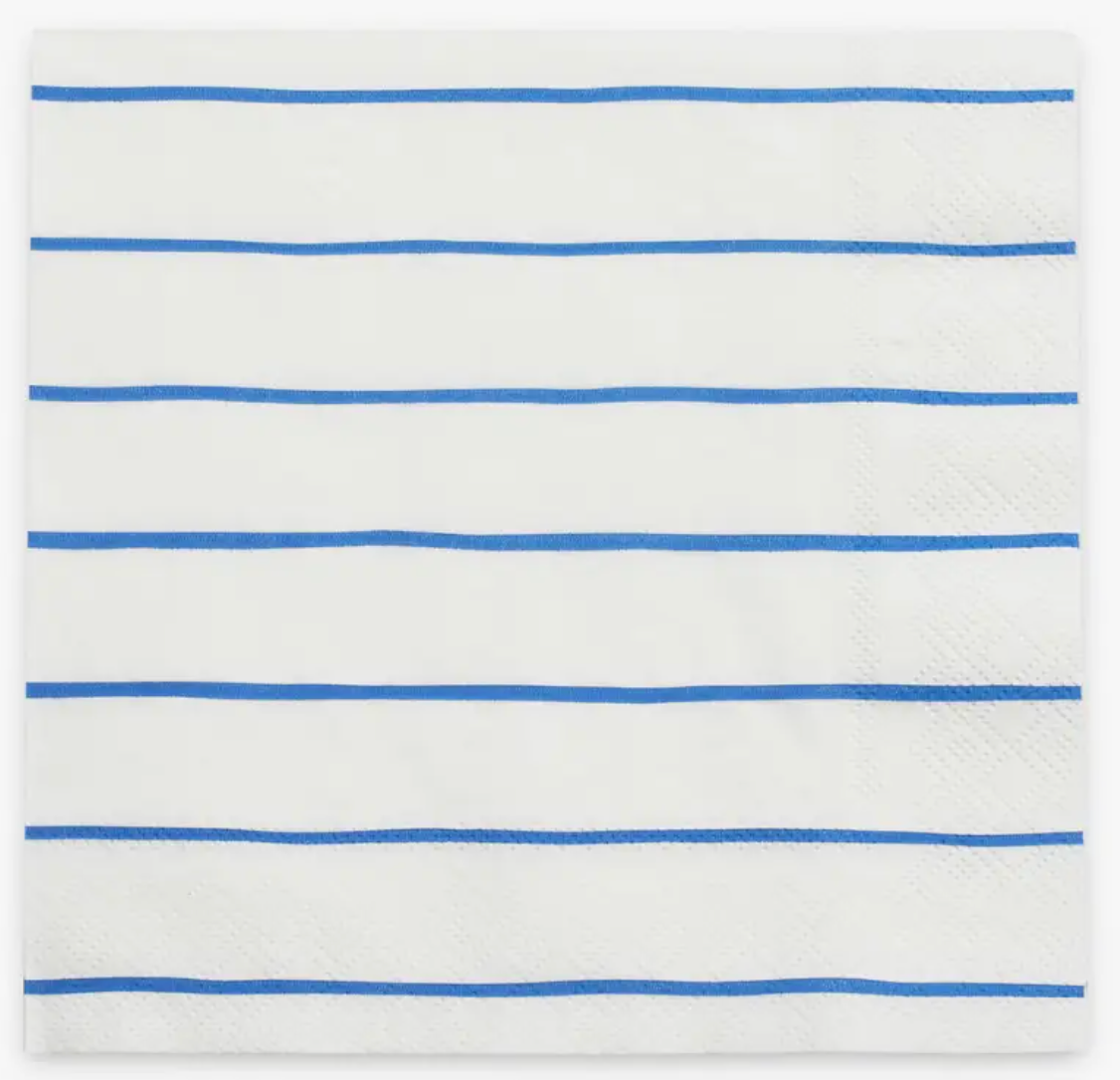 napkins- blue French stripe