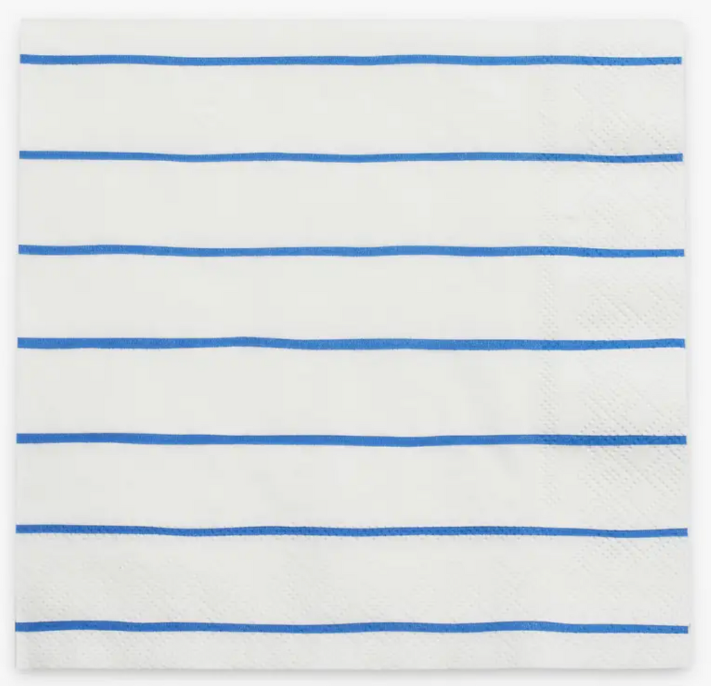 napkins- blue French stripe