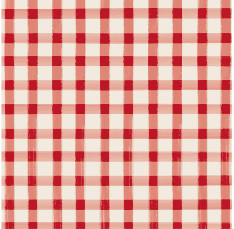 red check paper napkin