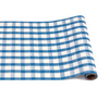 blue painted check : paper table runner