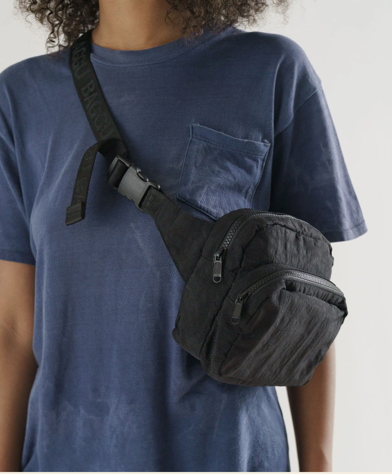 black: fanny pack