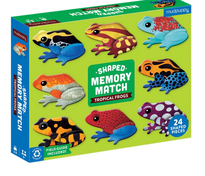 Tropical Frogs Shaped Memory Match