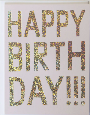 holographic HBD greeting card