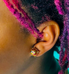 glitter gem stud earring