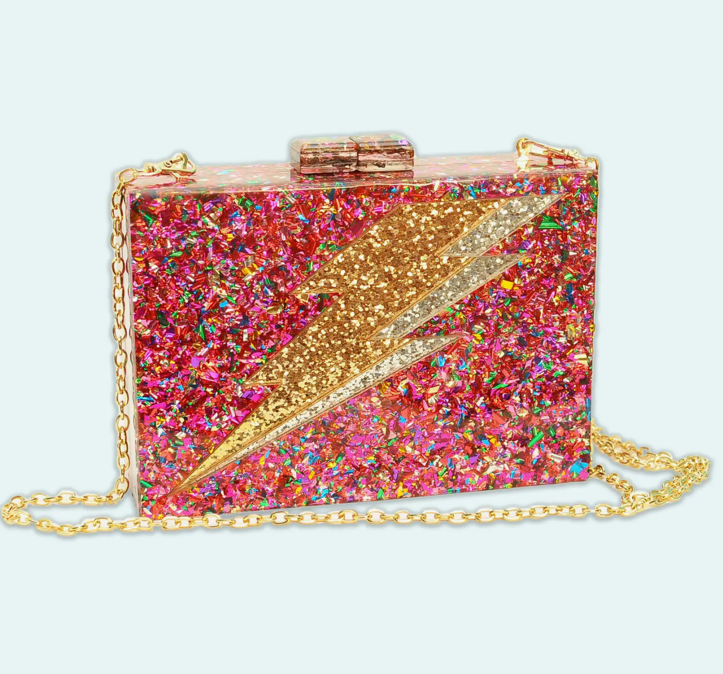 Confetti acrylic best sale clutch bag