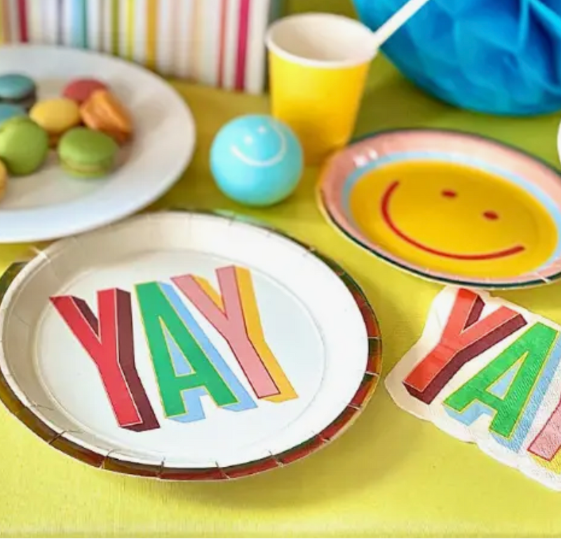Yay Typography Large Disposable Plate