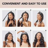 Satin Heatless Curling Set - charcoal