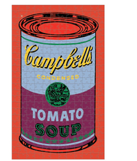 Red Violet 300 Piece Tin Puzzle Andy Warhol Soup Can