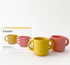coral + mimosa training cup set : silicone kids