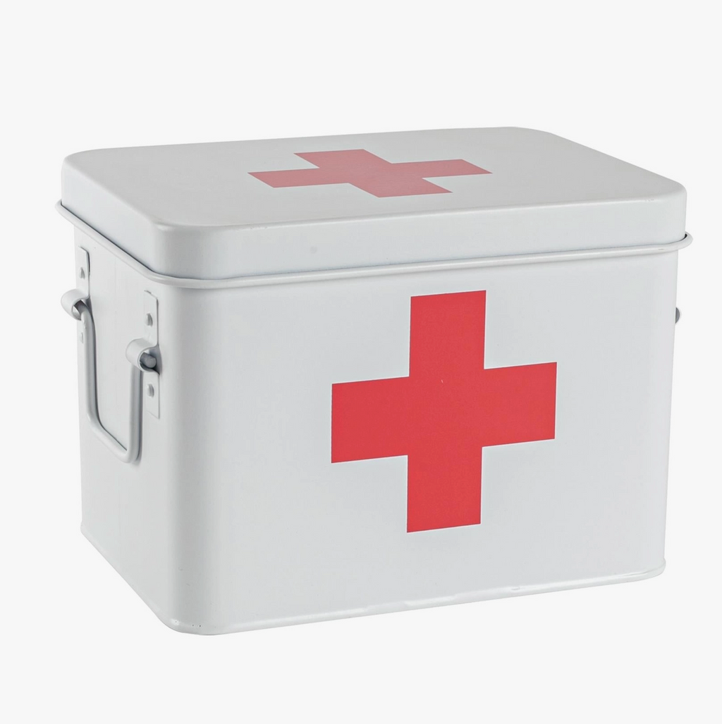 WHITE: First Aid Storage Canister