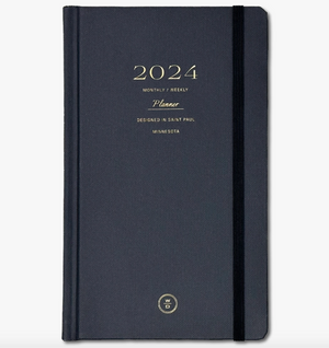 2024 Skinny Book Bound Planner - Black