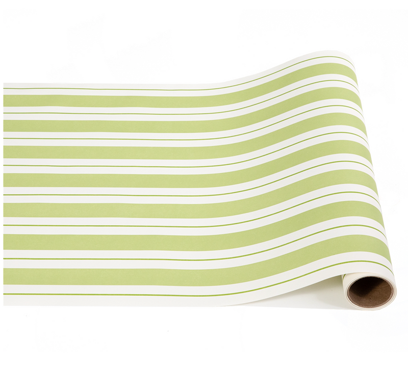 green/green awning stripe : paper table runner