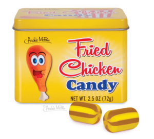 fried chicken candy in tin