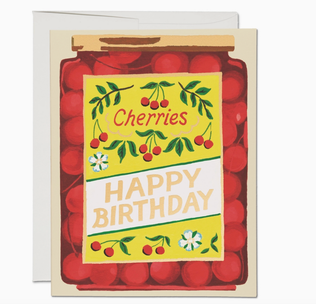 cherry jar birthday card