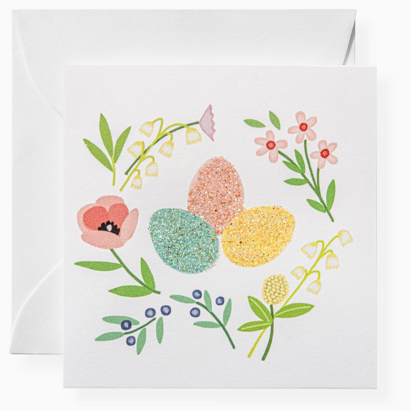 easter egg glitter gift enclosure cards