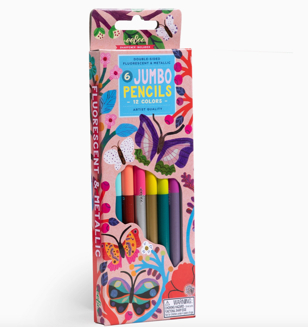 butterfly 6 Jumbo Double-Sided Special Pencils
