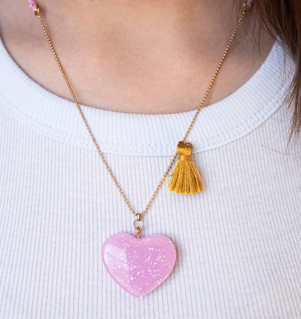lily necklace - heart