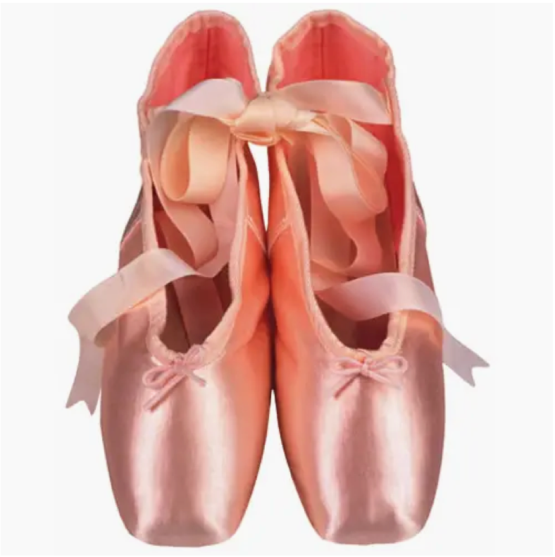 ballet slippers - die cut greeting card