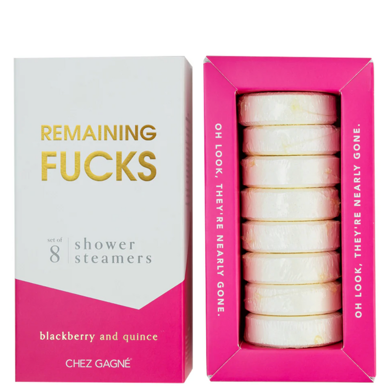 remaining fucks: shower steamers