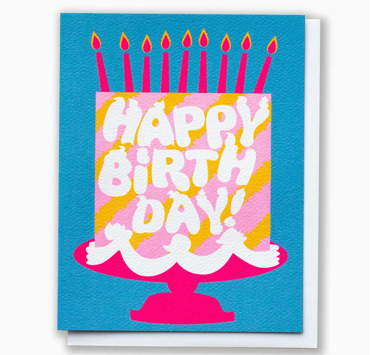 pink cake greeting card