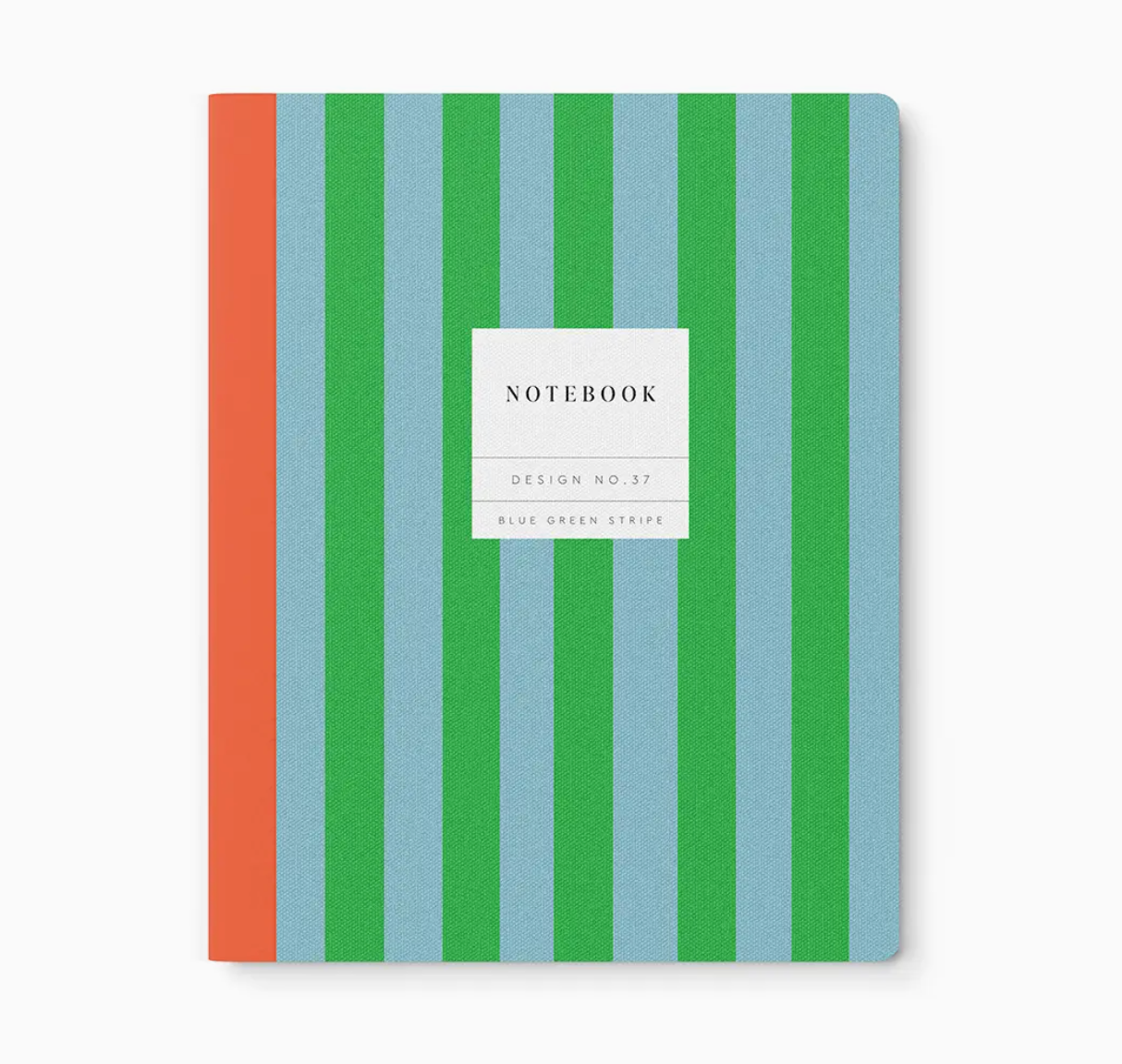 Blue Green Stripe Kaleido Large Format Notebook