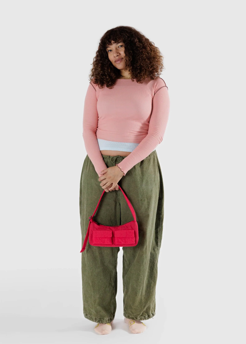 candy apple cargo shoulder bag