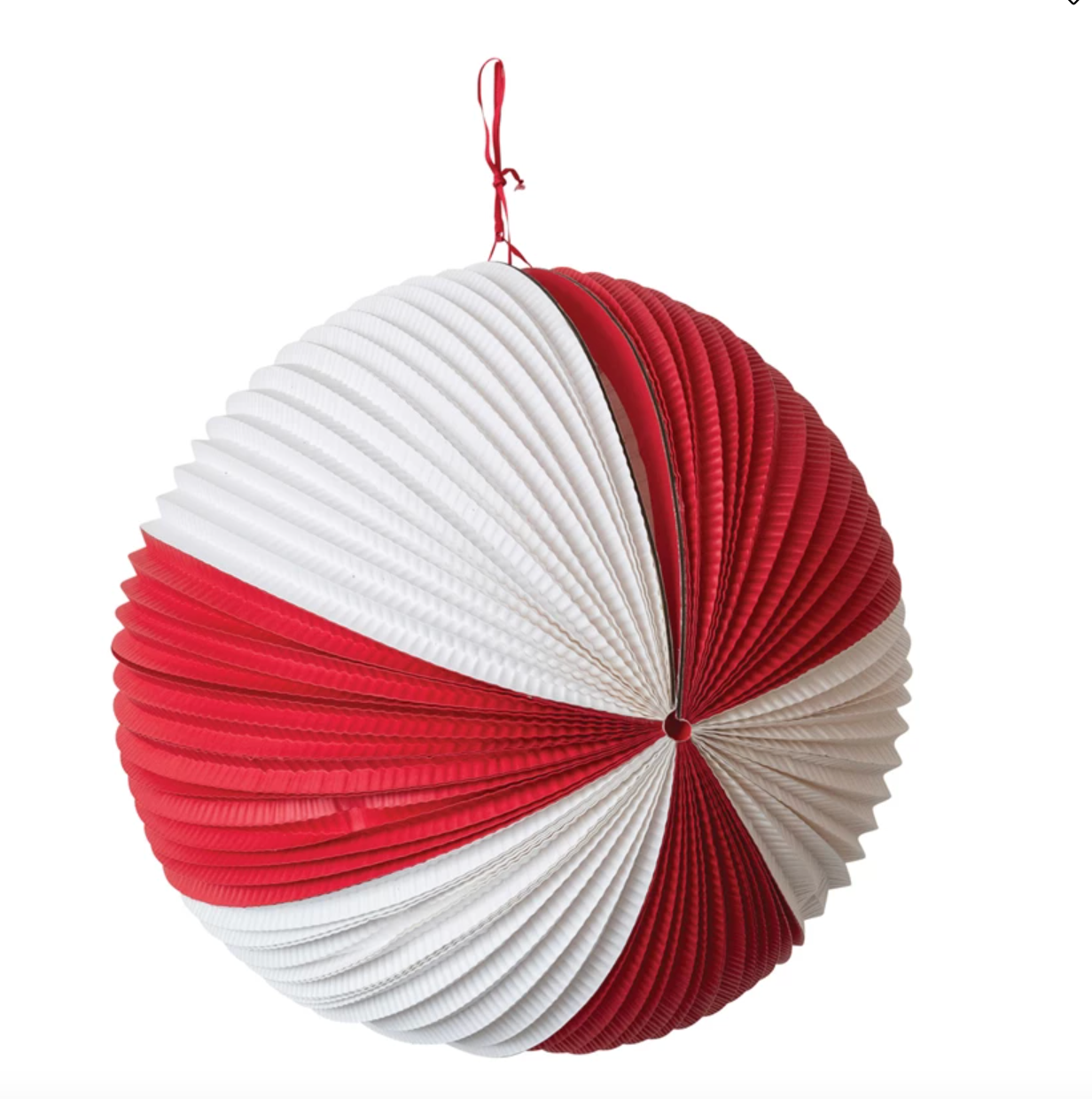 pleated, folding paper ornament ball