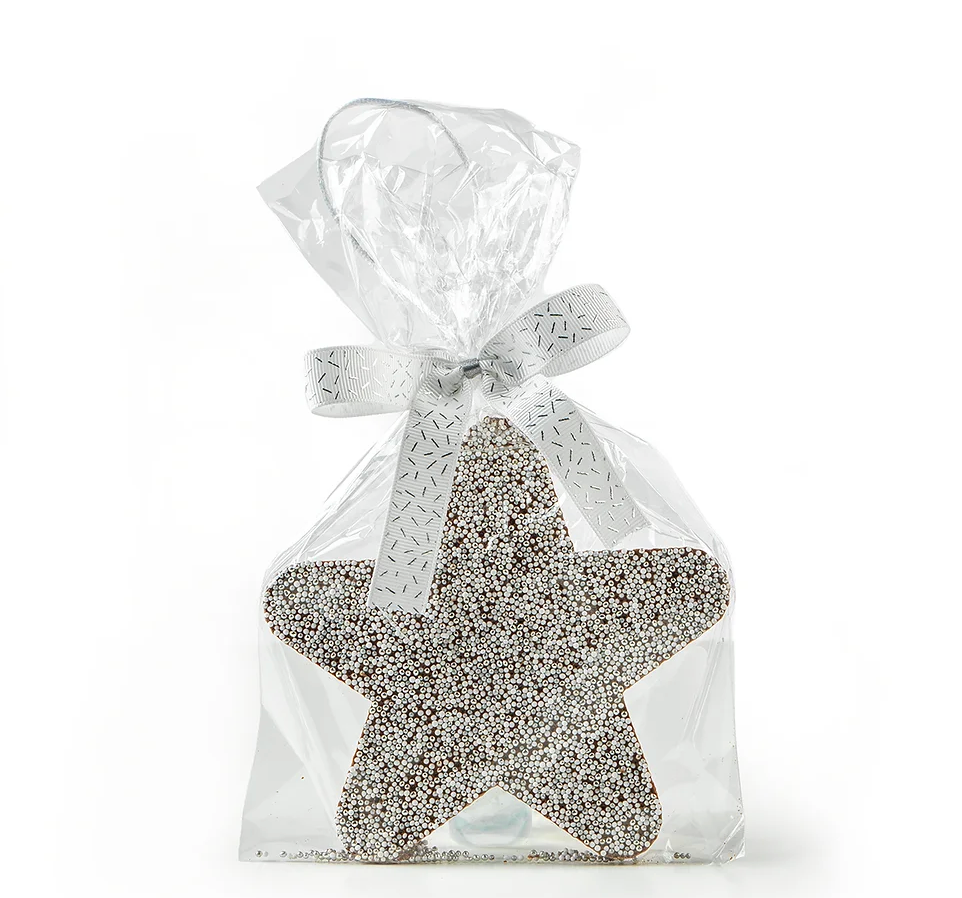 silver star ornament chocolate