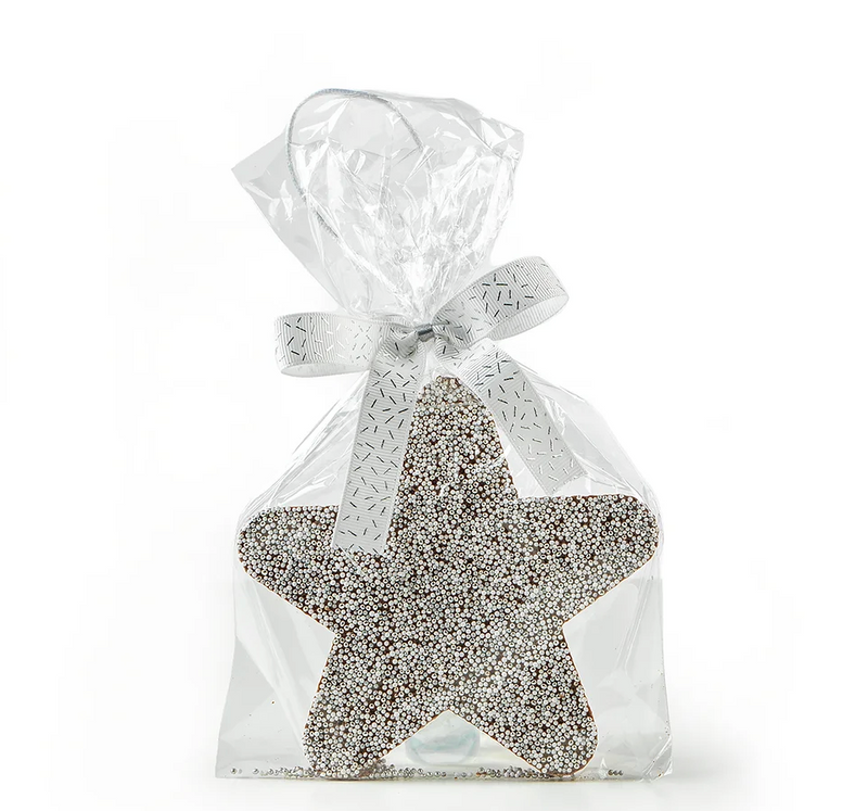 silver star ornament chocolate