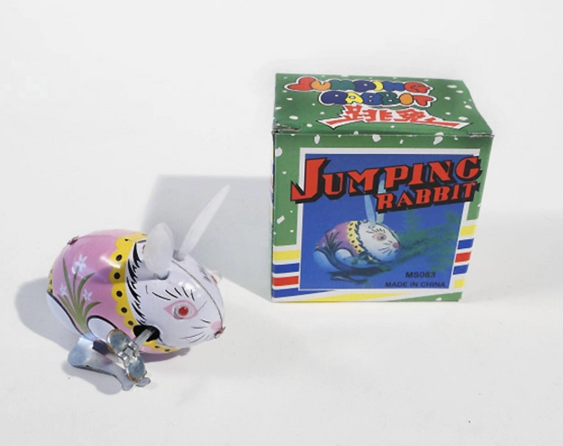 hopper metal bunny toy