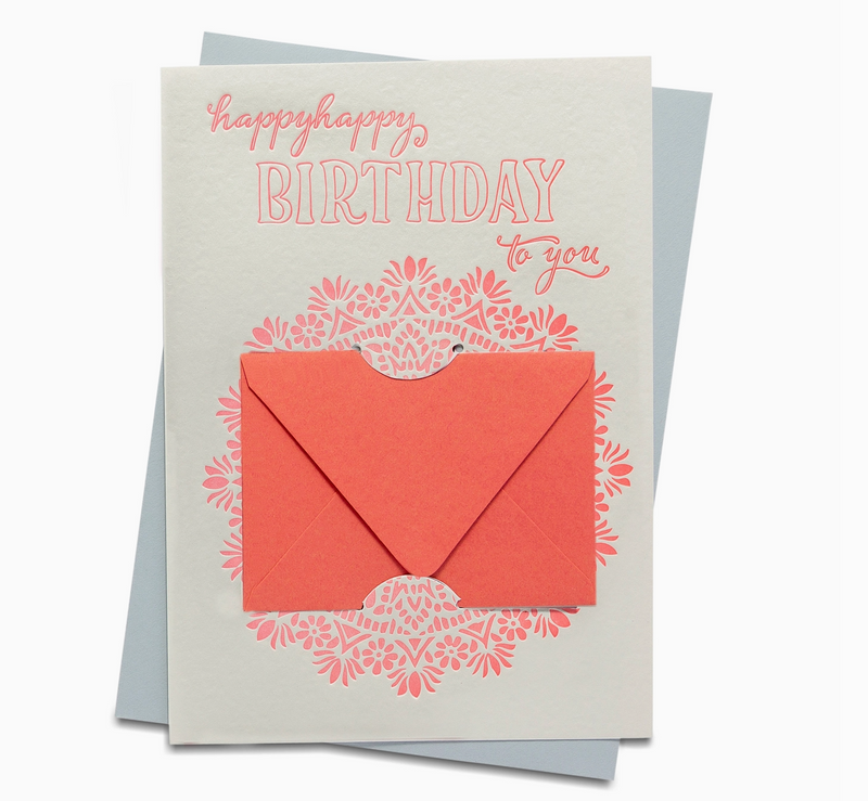 happy happy birthday | Gift Card Holder