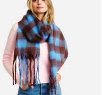 plaid/stripe: fuzzy scarf
