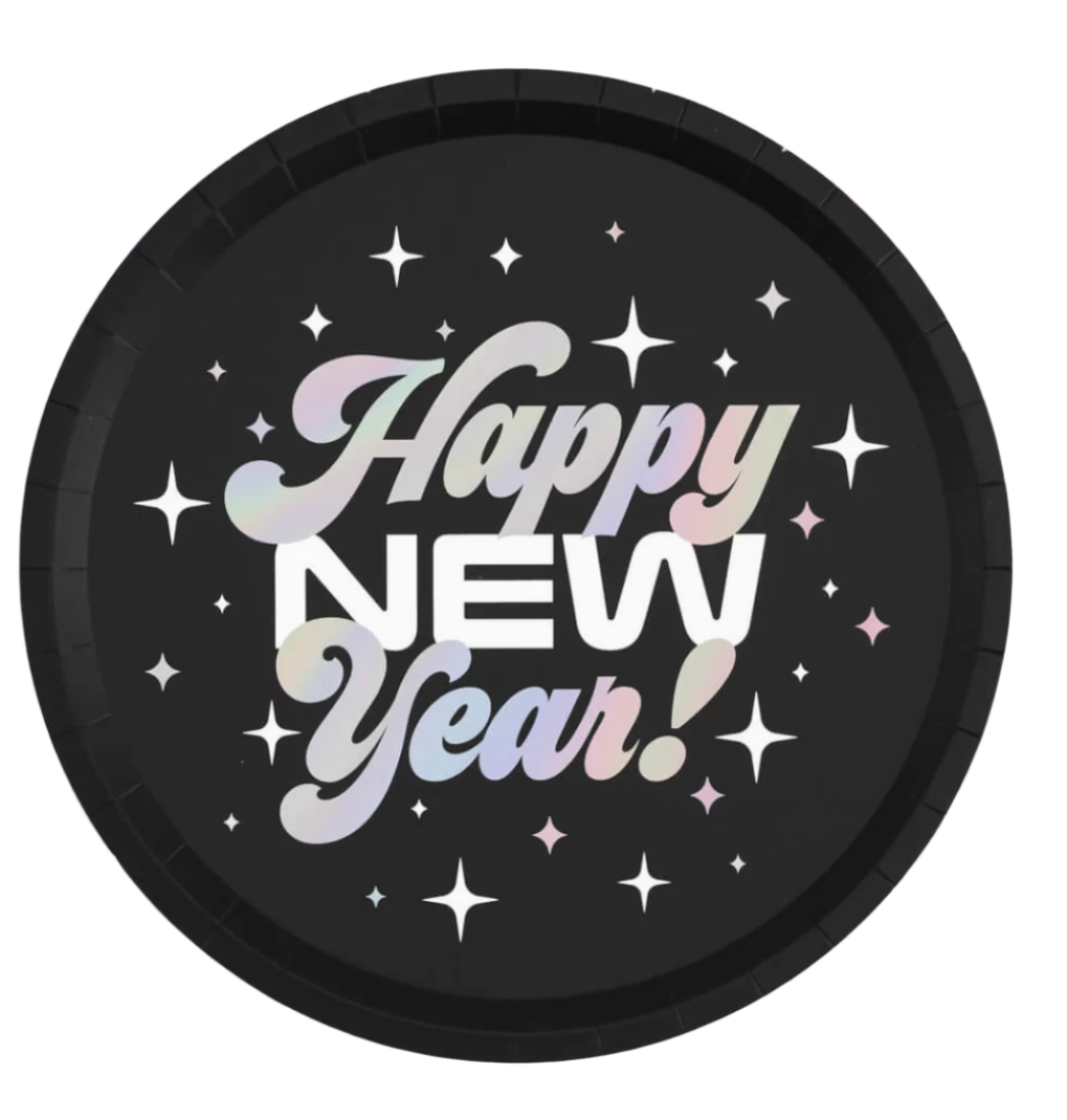 New Years Eve Party Plates, Disco Holiday Supplies