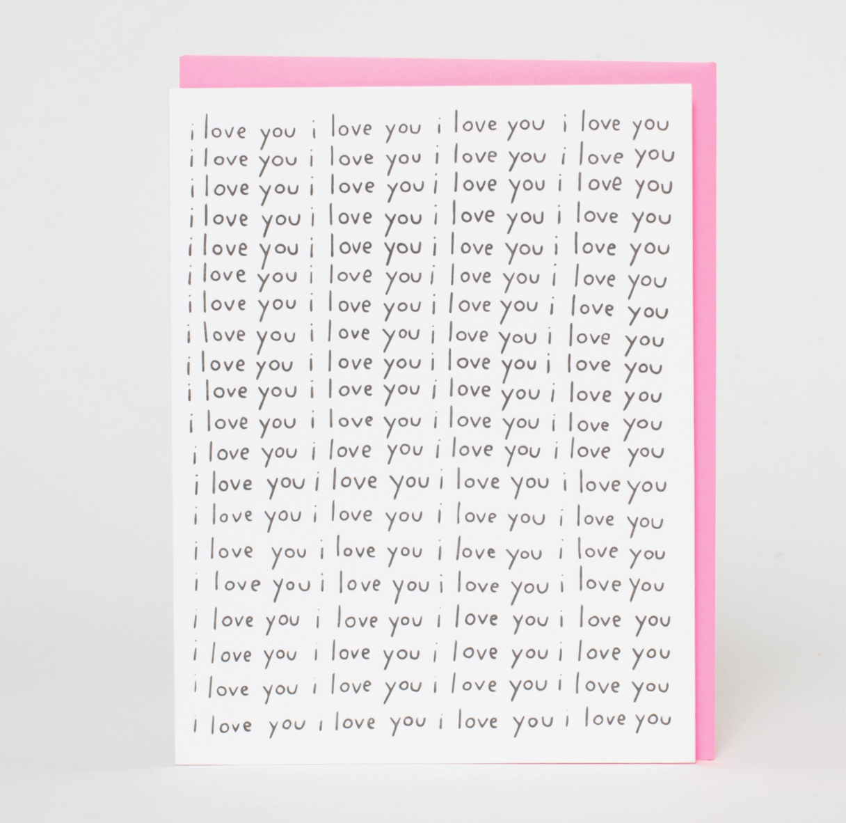 I LOVE YOU  greeting card