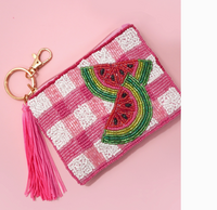 beaded fruit coin purse