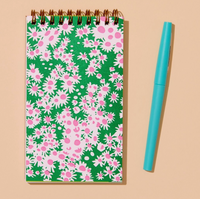 Aster Flower Letterpress Spiral Pocket Size Notebook