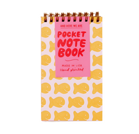 Goldfish Letterpress Spiral Pocket Size Notebook