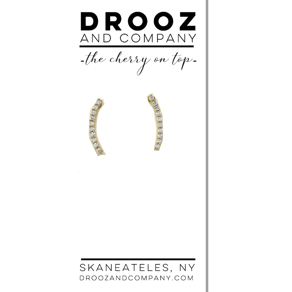 Curved Bar CZ Pave Ear Crawlers (+colors) – DROOZ + Company