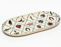 oval tray: charms