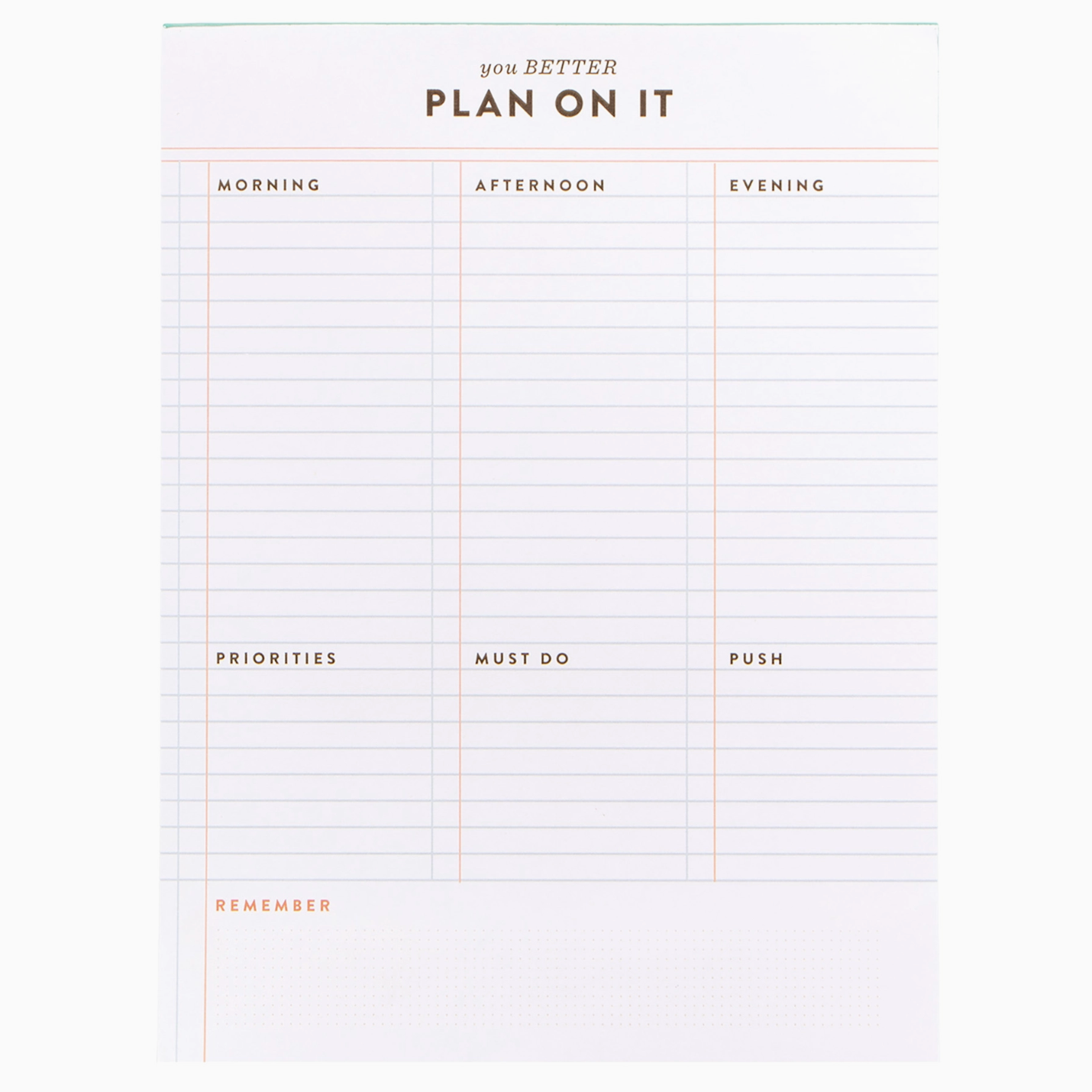 plan on it